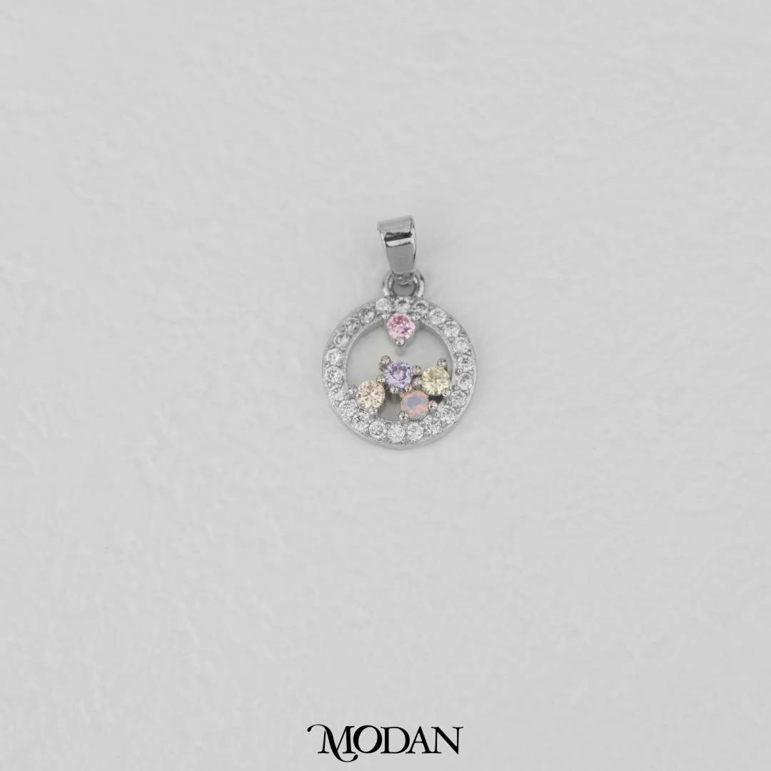 Round Colorful Pastel Charm DIY Charm Liontin Kalung/Gelang Bulat Hypoallergenic Gold Filled