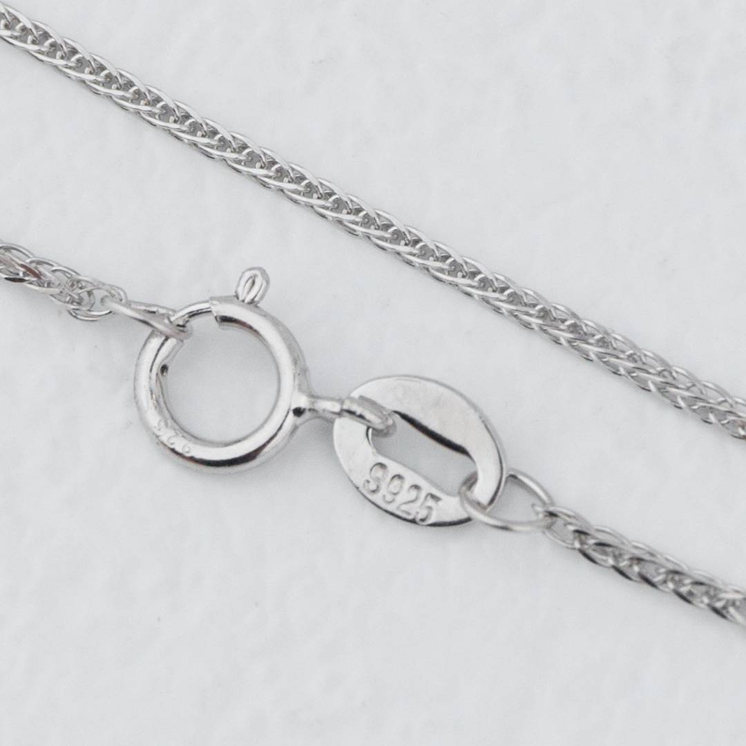 Dainty Silver Twist Wheat Chain DIY Chain Rantai Kalung Silver Polos Hypoallergenic S925