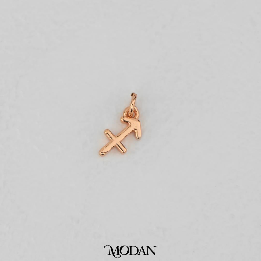Mini Plain Zodiac Charm DIY Charm Liontin Kalung Zodiak Polos Hypoallergenic Gold Filled