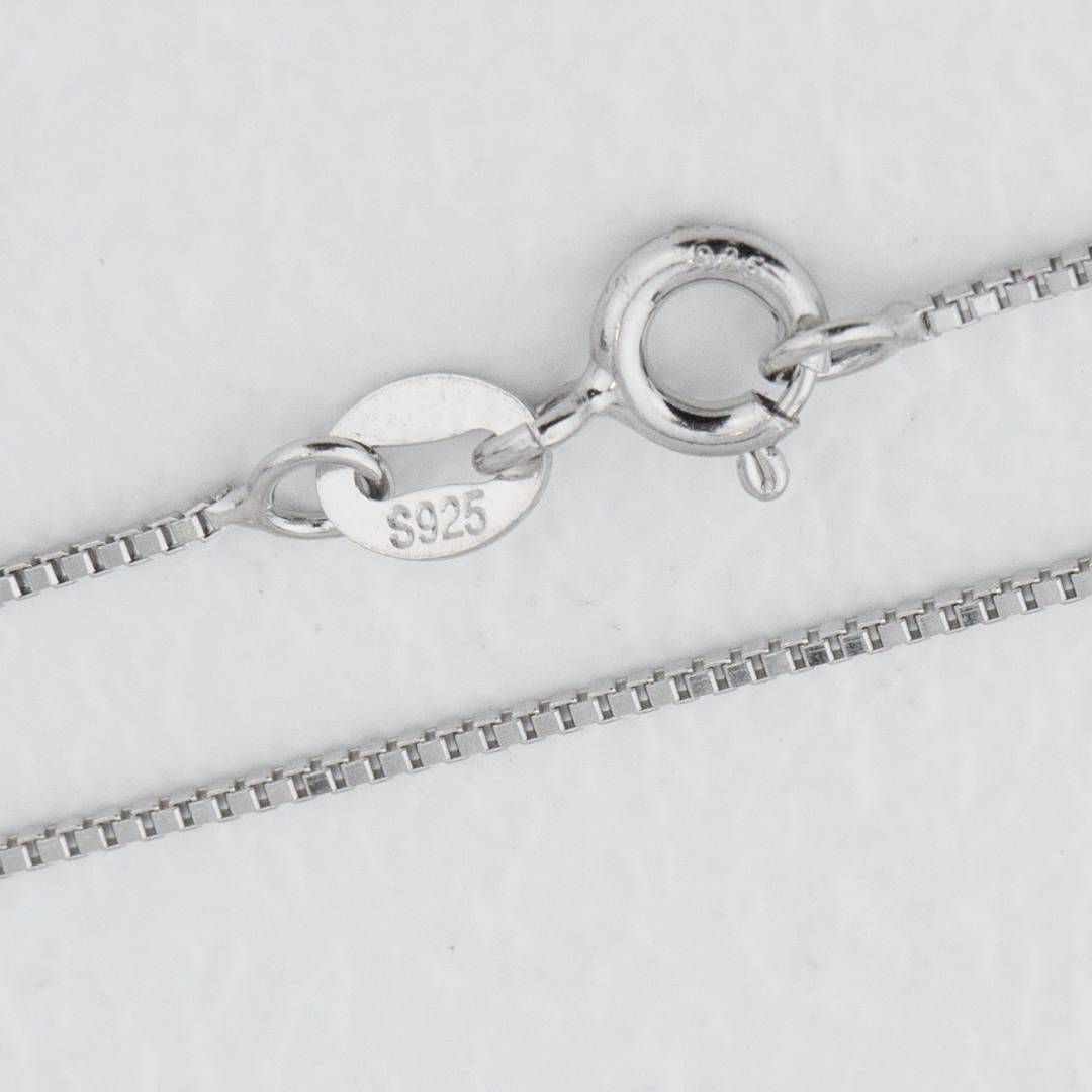 38.8cm Silver Box Chain DIY Chain Rantai Kalung Silver Polos Hypoallergenic S925