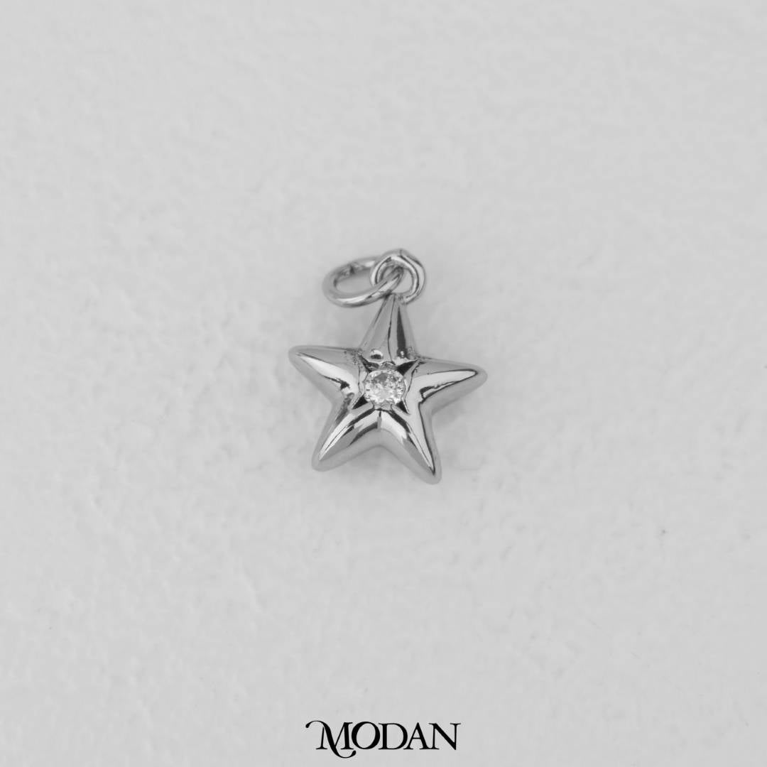 Star Zirconia DIY Charm Liontin Kalung/Gelang Bintang Hypoallergenic Gold Filled