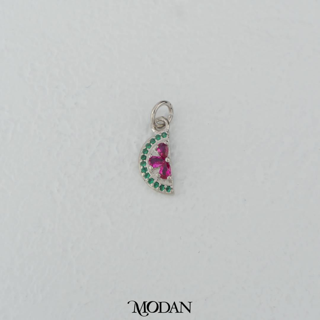 Fruit Colorful Watermelon Charm DIY Charm Liontin Buah Semangka Hypoallergenic Gold Filled