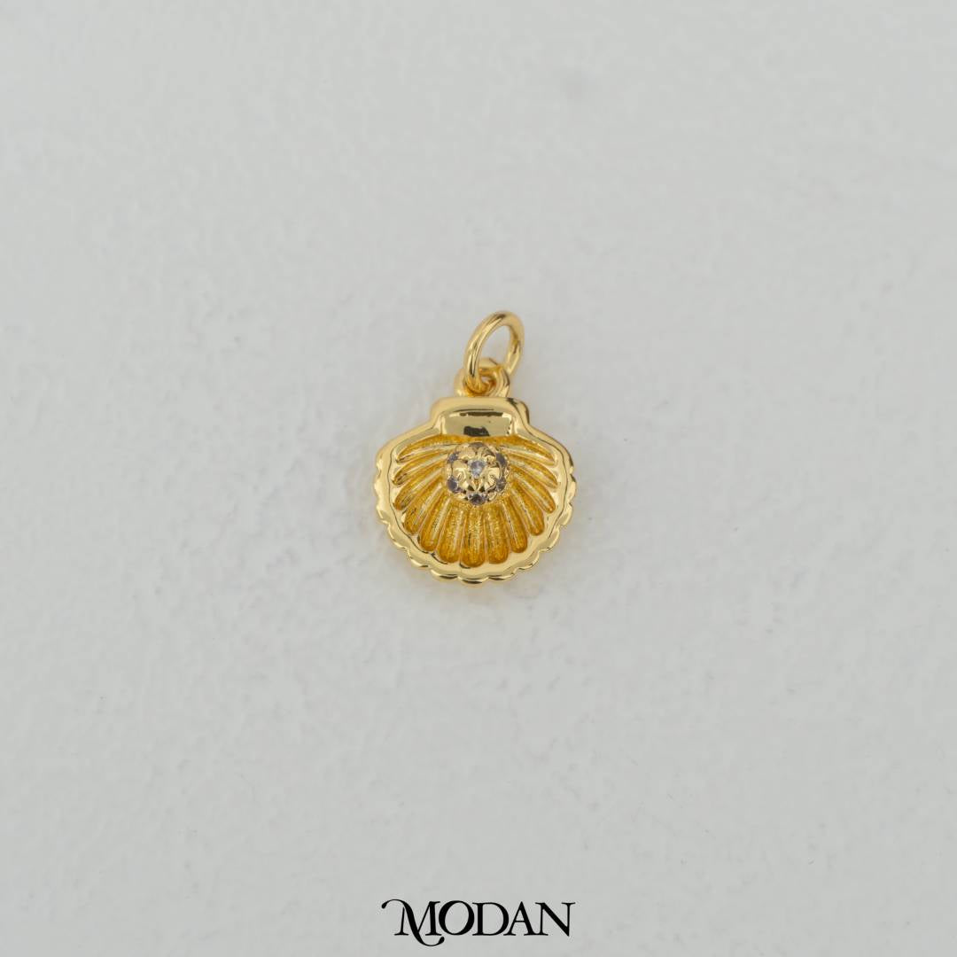 Mini Ocean Clam Shell Charm DIY Charm Liontin Cangkang Kerang Kecil Hypoallergenic Gold Filled