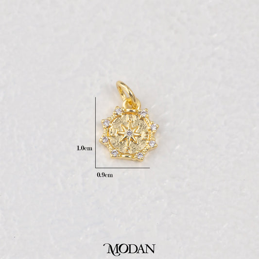 Adventure Compass Charm DIY Pendant Liontin Kompas Petunjuk Arah Hypoallergenic Gold Filled