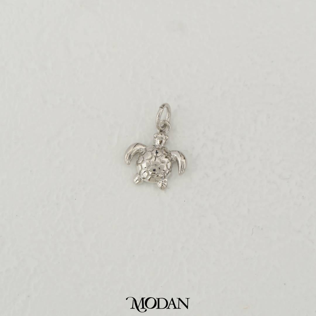 Mini Plain Turtle DIY Charm Liontin Kura -Kura Hypoallergenic Gold Filled