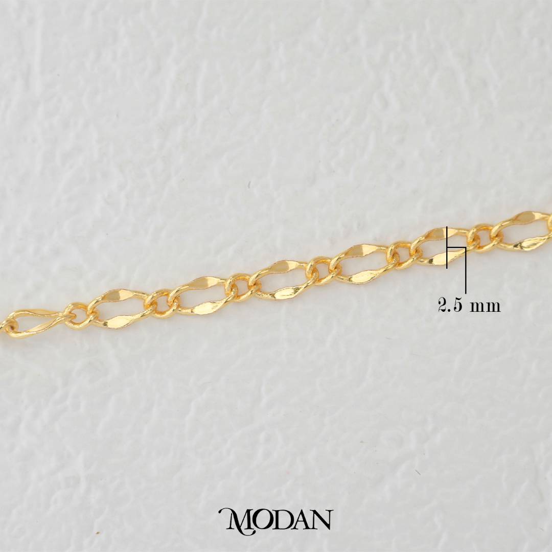 (1meter) Plain Golden Oval Chain Unfinished DIY Chain Rantai Kalung Gelang Pecah Kopi Meteran Hypoallergenic Gold Filled