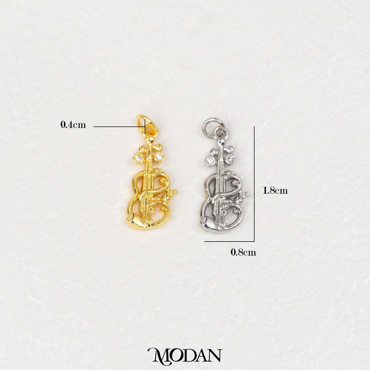 Violin Symphony Essentials Charm DIY Charm Liontin Alat Musik Biola Hypoallergenic Gold Filled