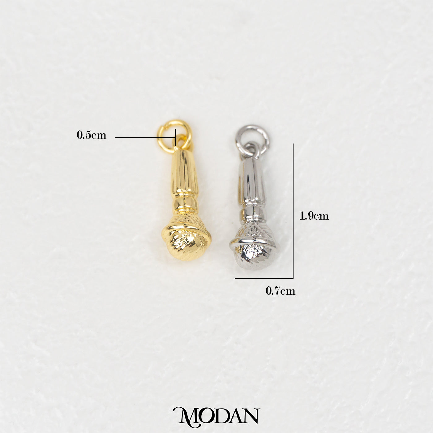 Microphone Symphony Essentials Charm DIY Charm Liontin Mikrofon Hypoallergenic Gold Filled