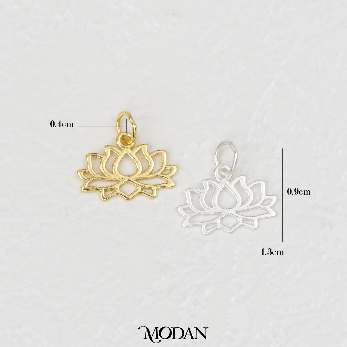 Blooming Lotus Charm DIY Charm Liontin Bunga Teratai Hypoallergenic S925