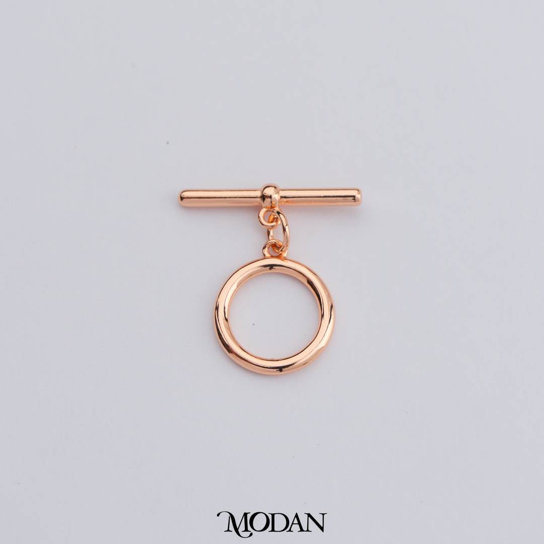 24mm Round Curved Bar Toggle Clasp DIY Necklace Closure Pengait Gelang Hypoallergenic Gold Filled