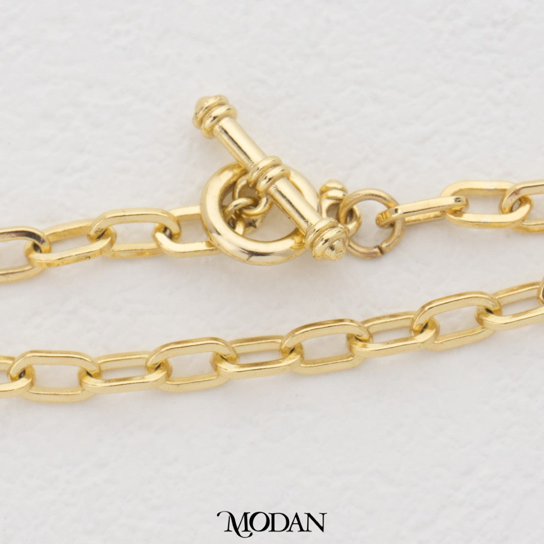 Oval Paperclip Chain Unfinished Gold Bracelet DIY Gelang Paperclip Hypoallergenic Gold Filled