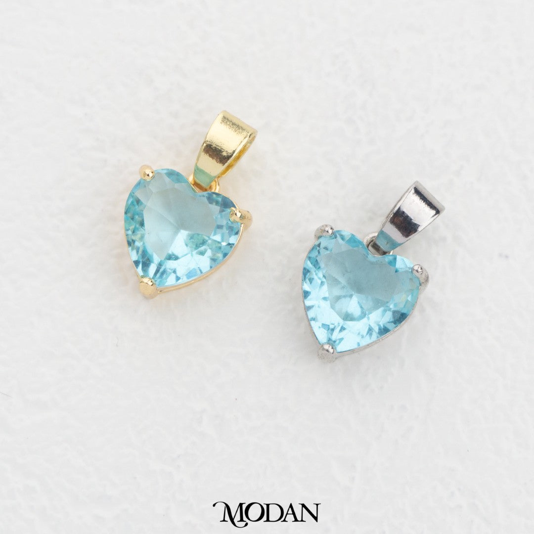 (15mm) Plain Colorful Bridal Heart DIY Charm Liontin Hati Pesta Warna Warni Hypoallergenic Gold Filled