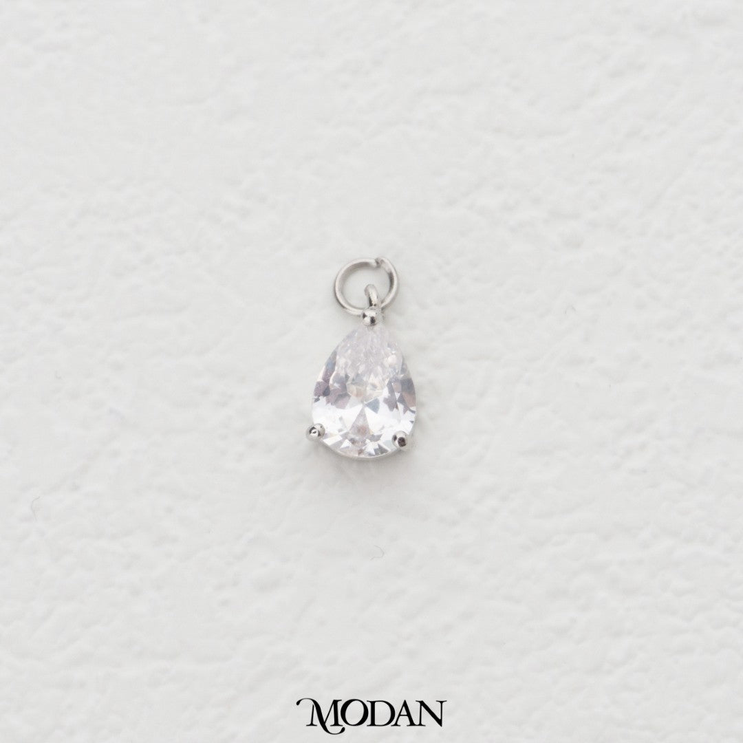 Mini Sparkling CZ Teardrop DIY Charm Liontin Tetes Air Mata Kecil Hypoallergenic Gold Filled