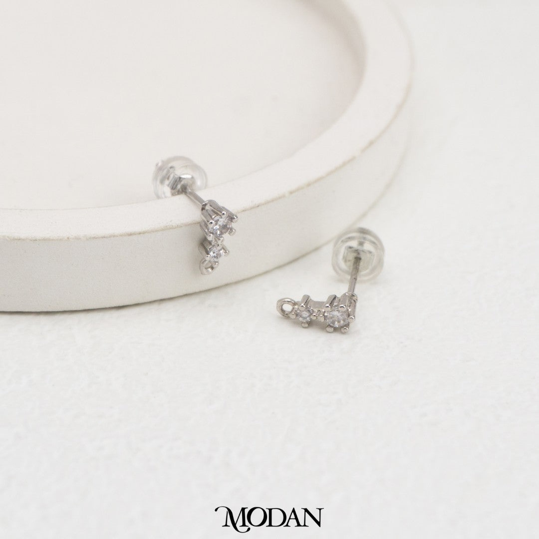 Double Round Stud Earring DIY Earrings Findings Pengait Anting Tusuk Bulat Unfinished Hypoallergenic Gold Filled