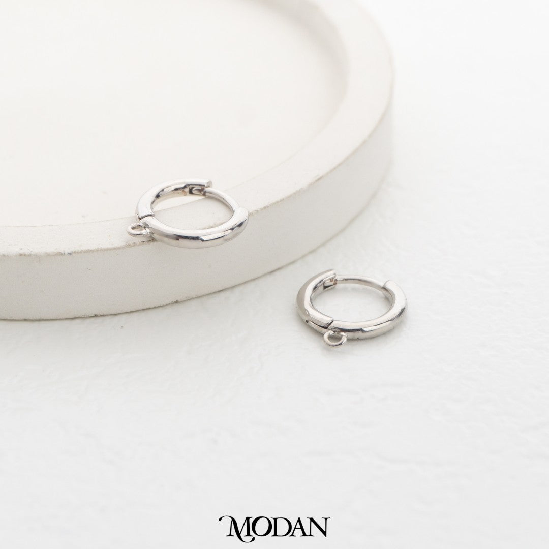 (13mm) Plain Hoops Earrings DIY Earrings Findings Pengait Anting Polos Hypoallergenic Gold Filled