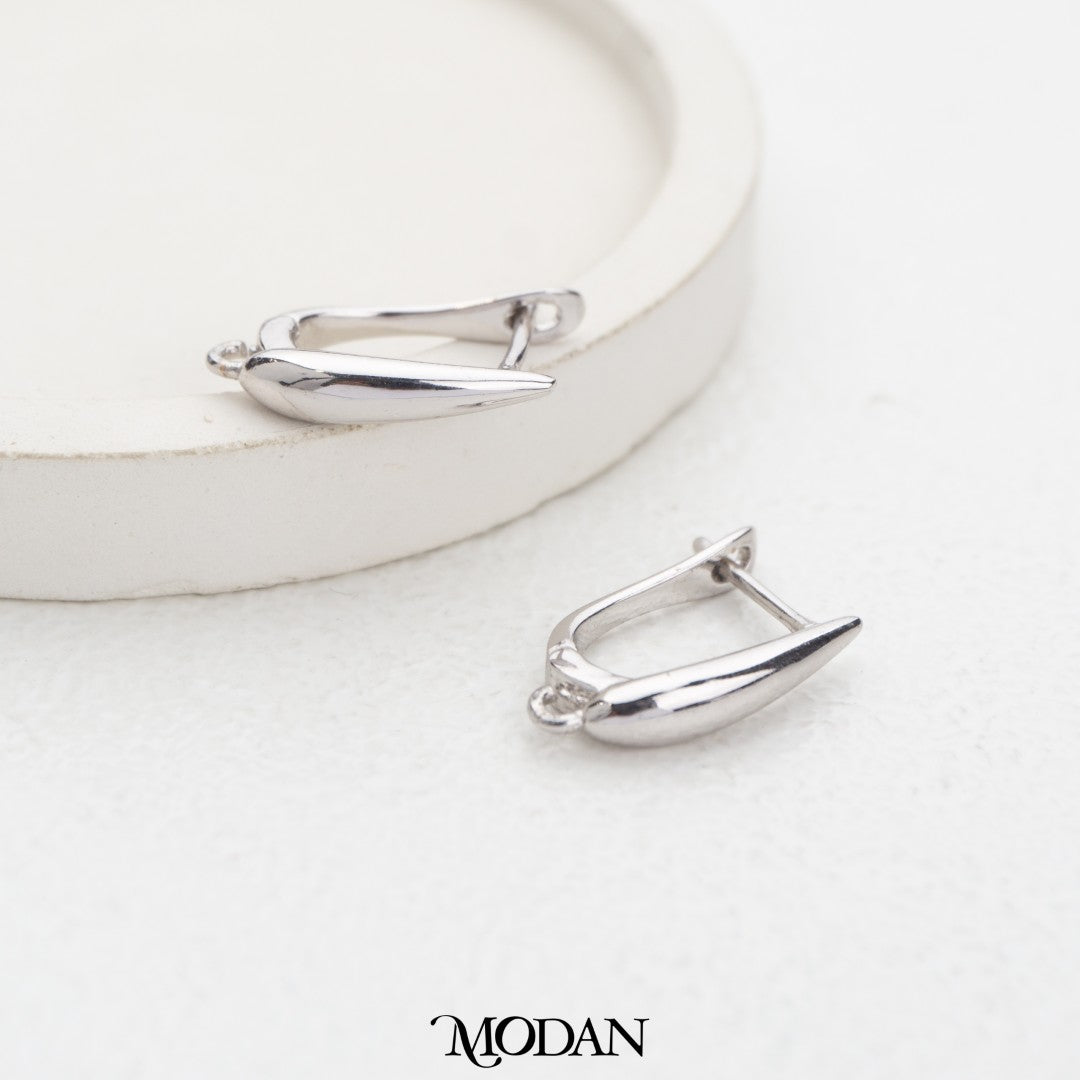 Plain Chunky English Lock DIY Earrings Findings Pengait Anting Tusuk Polos Unfinished Hypoallergenic Gold Filled