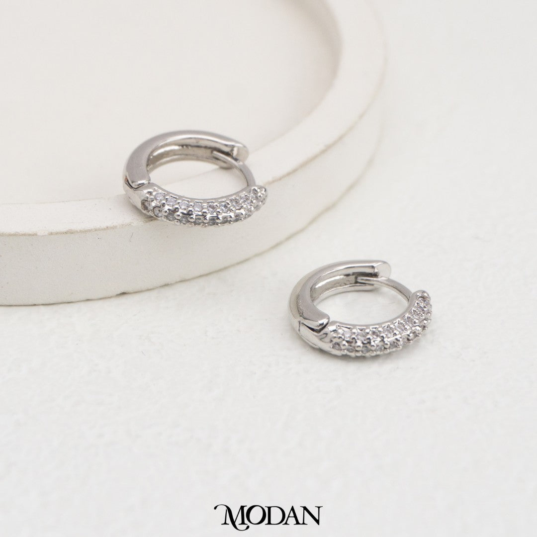 Sparkling Round Hoops Earring DIY Earrings Findings Pengait Anting Bulat Mata Pasir Unfinished Hypoallergenic Gold Filled