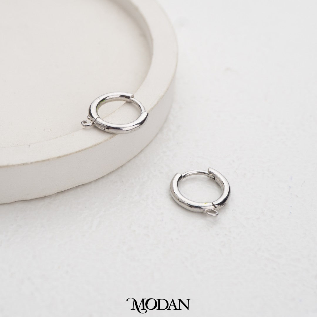 (11.3mm) Mini Plain Hoops Earrings DIY Earrings Findings Pengait Anting Polos Hypoallergenic Gold Filled