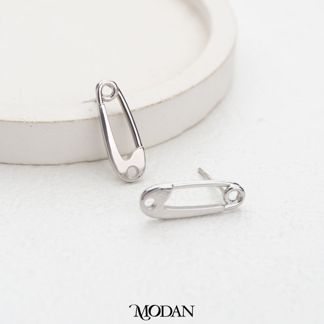Safety Pin Stud Earrings DIY Earrings Findings Pengait Anting Tusuk Peniti Hypoallergenic Gold Plated