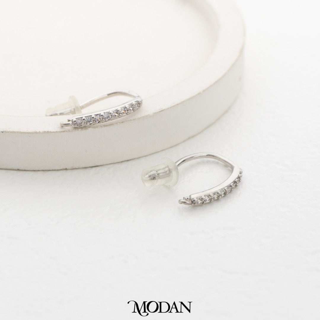 Micro Paved Drop Hook DIY Earrings Findings Pengait Anting Gantung Unfinished Hypoallergenic Gold Plated