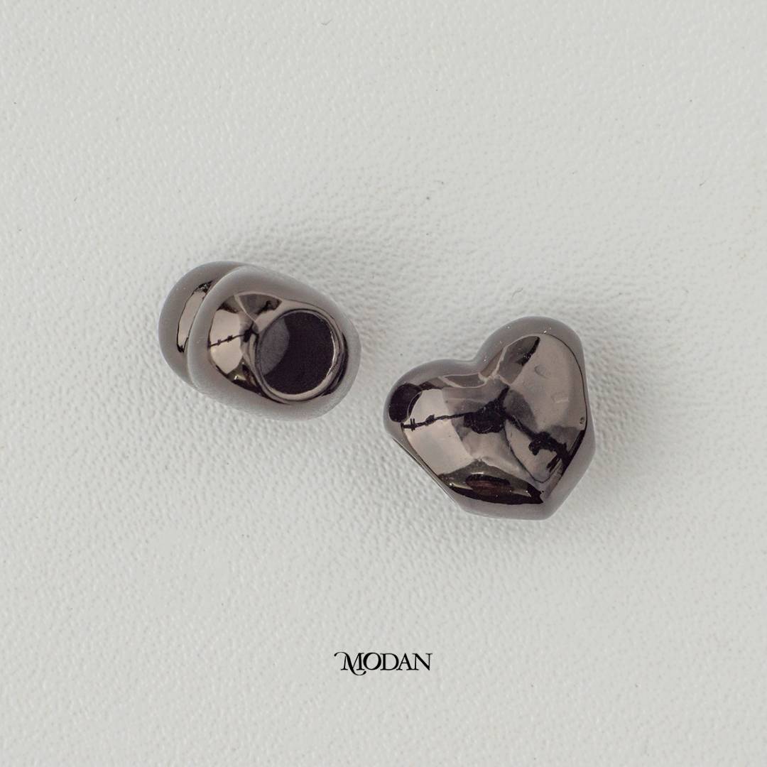 Colorful Love Heart Spacer DIY Beads Charm Manik Pembatas Berbentuk Hati Hypoallergenic Gold Plated