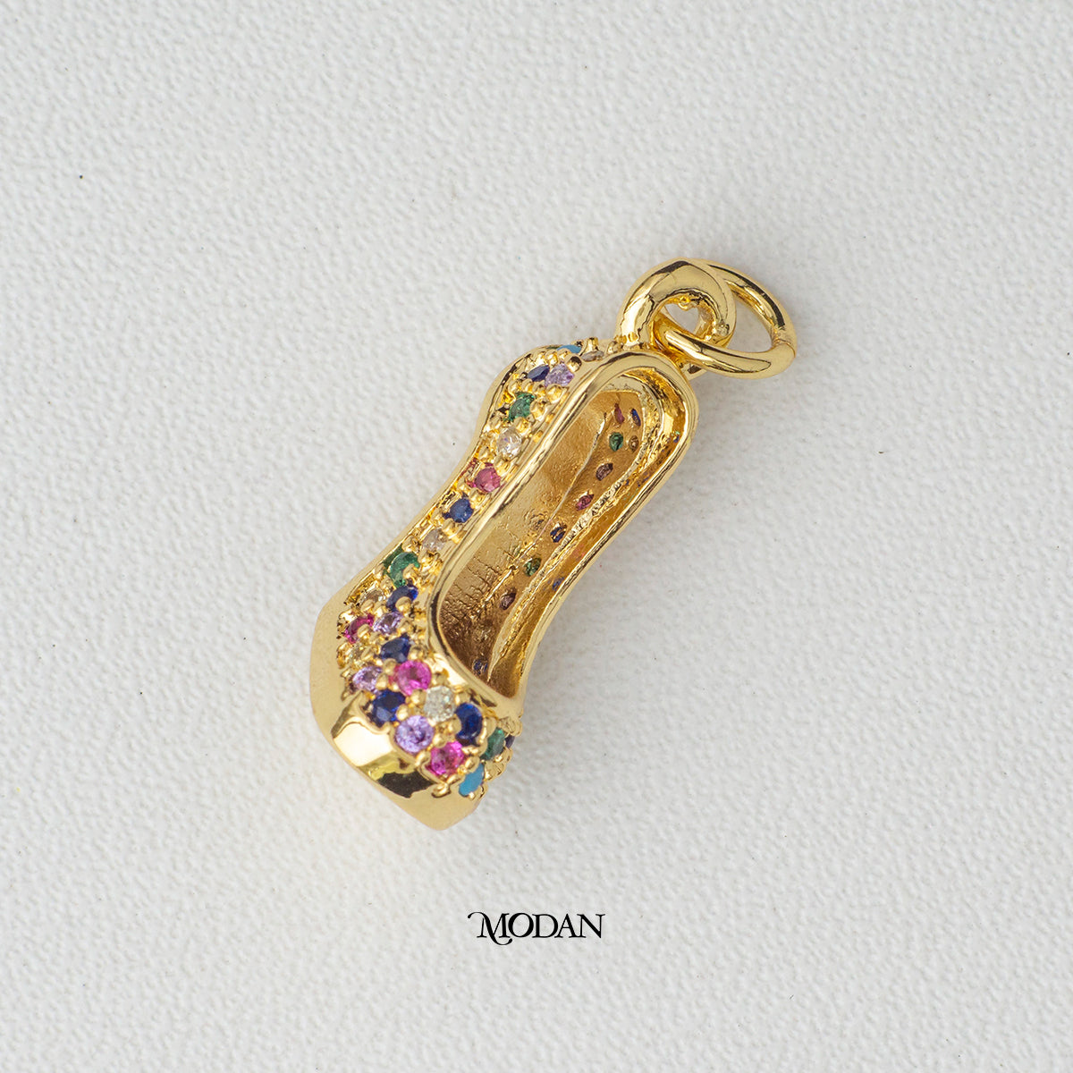 Colorful High Heels DIY Charm Liontin Sepatu Heel Wanita Hypoallergenic Gold Plated