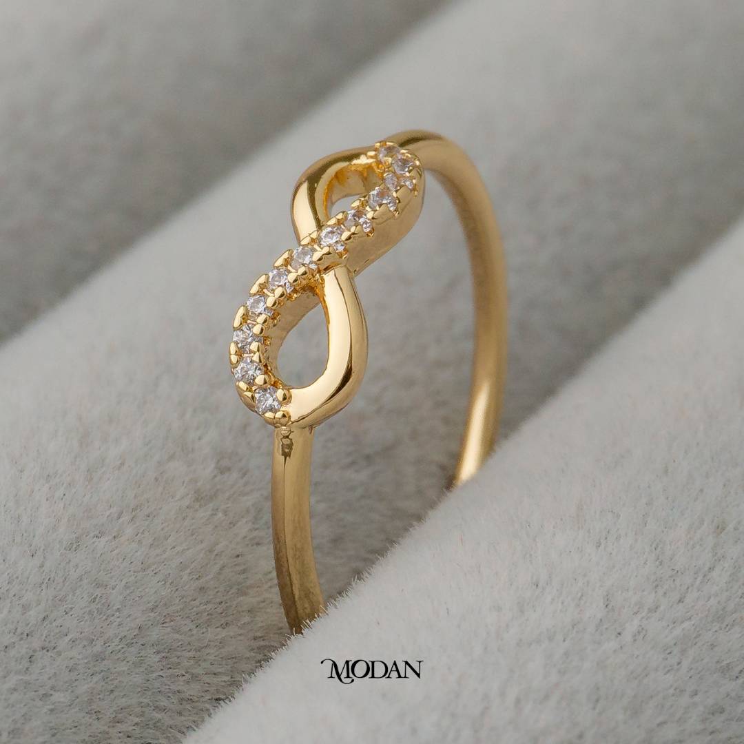 Minimalist Infinity Adjustable Ring Cincin Angka Delapan Hypoallergenic Gold Plated