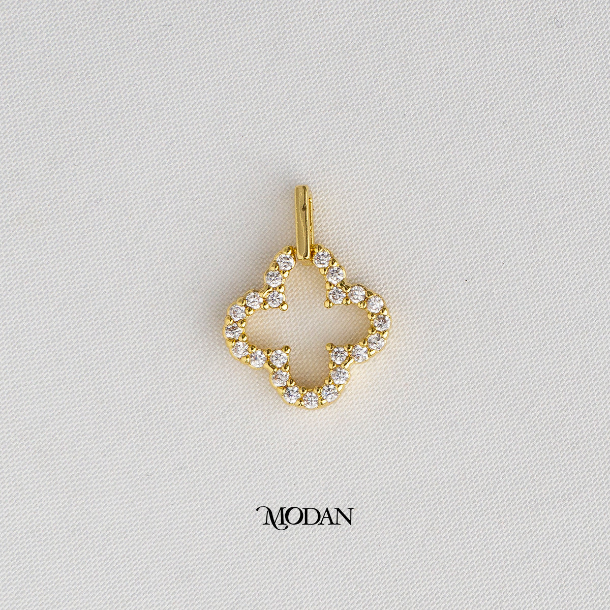 Lucky Leaf Clover DIY Charm Liontin Daun Semanggi Keberuntungan Hypoallergenic Gold Filled