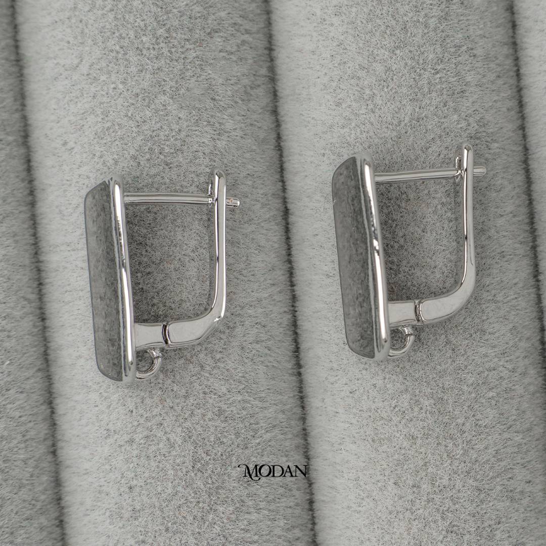 Rectangular English Lock Earrings DIY Earrings Findings Pengait Anting Bulat Unfinished Hypoallergenic Gold Filled