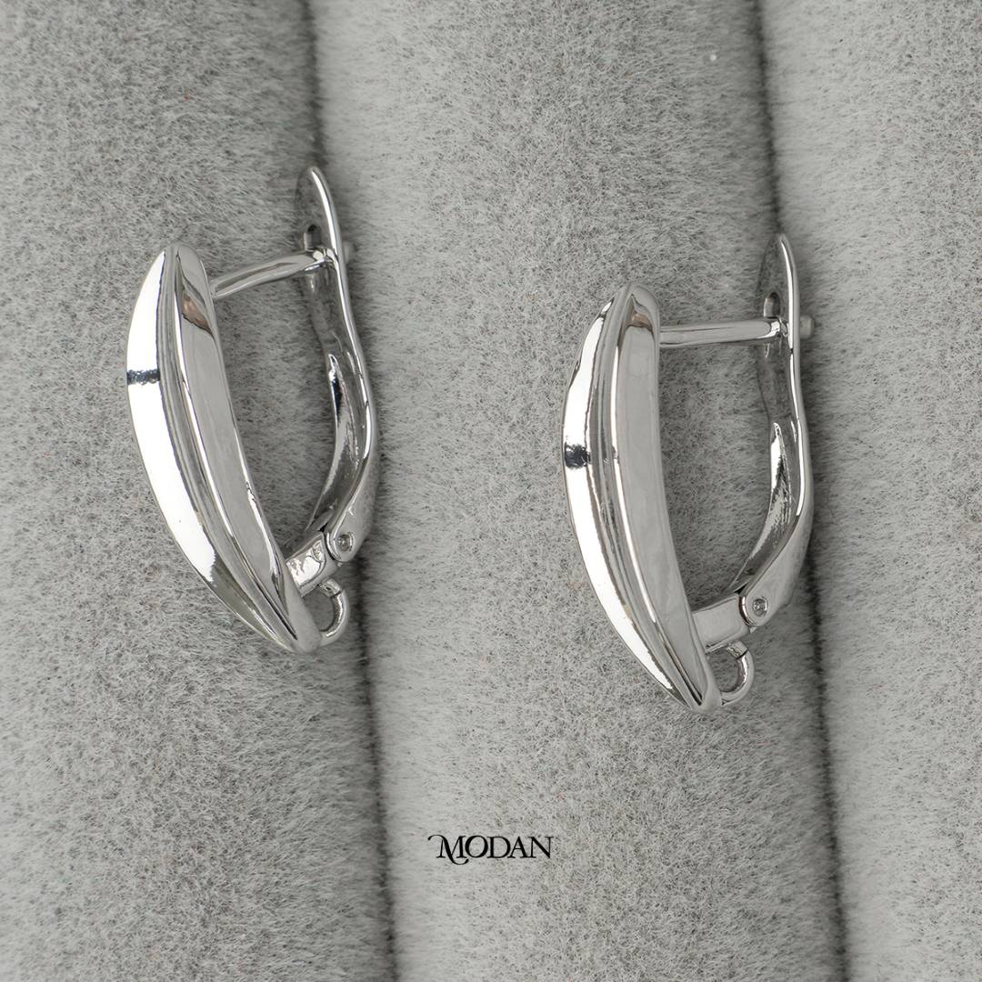 Plain Oval English Lock Earrings DIY Earrings Findings Pengait Anting Bulat Unfinished Hypoallergenic Gold Filled