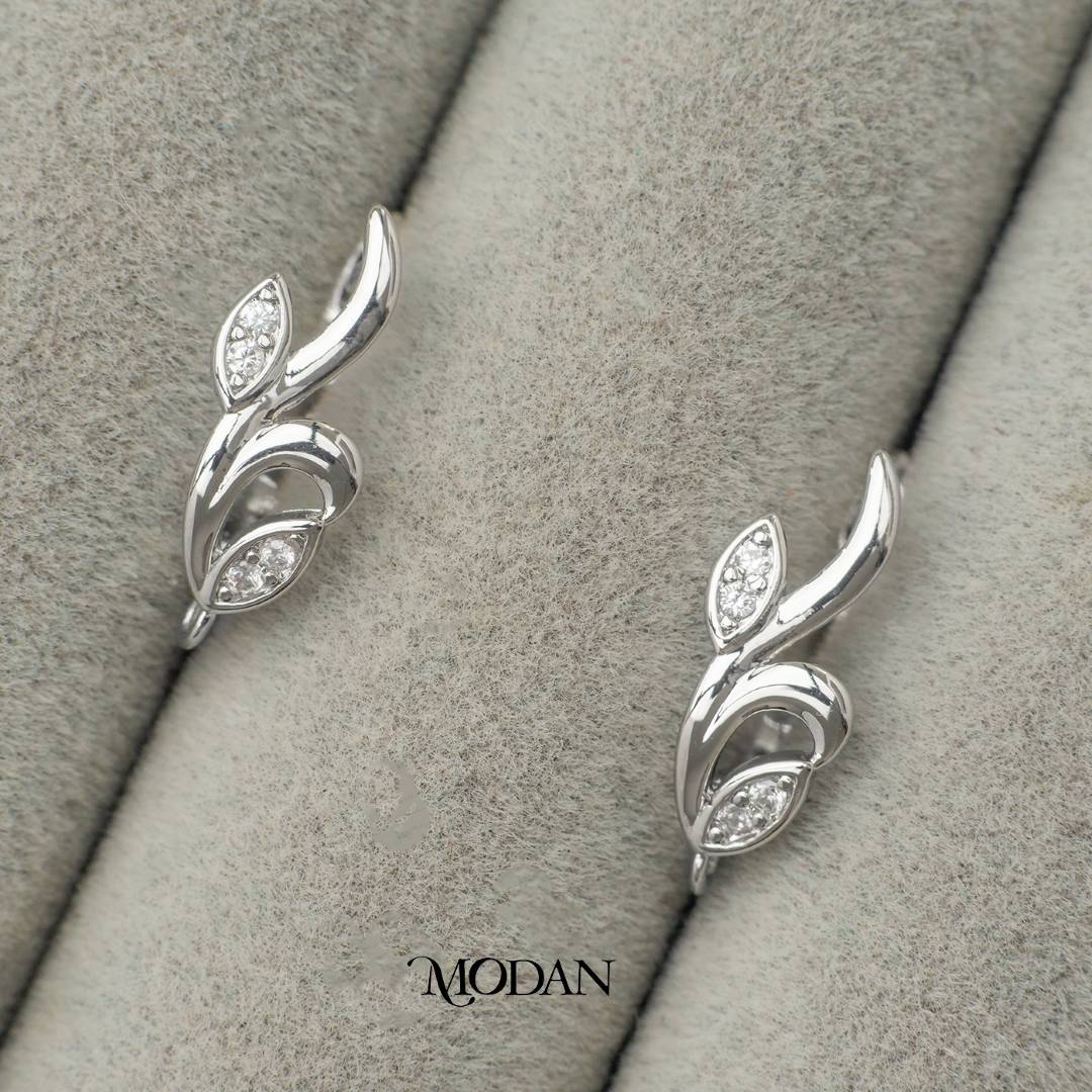Leaf Batik Shaped English Lock Earrings DIY Earrings Findings Pengait Anting Daun Daun Unfinished Hypoallergenic Gold Filled
