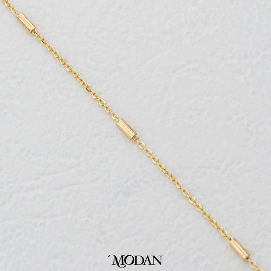 (1 meter) Dainty Satellite Tube Cable Chain Unfinished DIY Chain Rantai Kalung Gelang Meteran Hypoallergenic Gold Filled