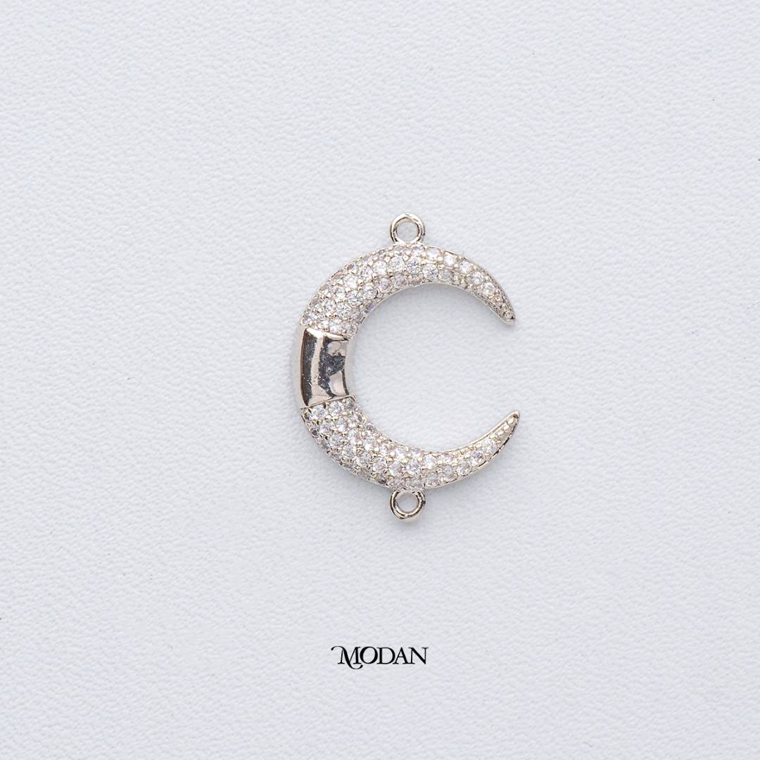Celestial Crescent Moon DIY Connector Liontin Konektor Bulan Hypoallergenic Gold Filled