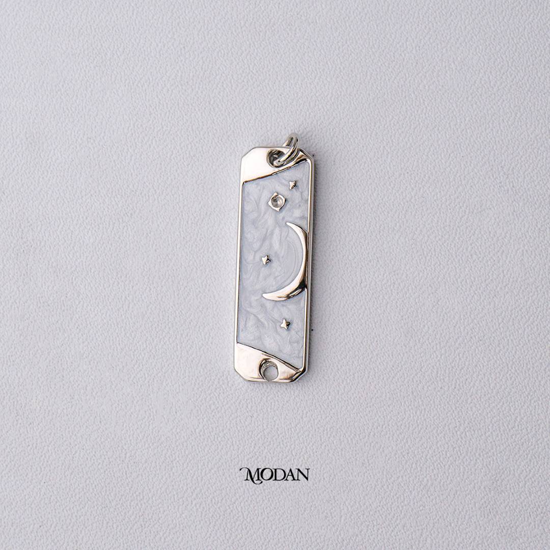 Pink White Mother of Pearl Tag Bar Moon and Star DIY Connector Liontin Konektor Bulan dan Bintang Hypoallergenic Gold Filled