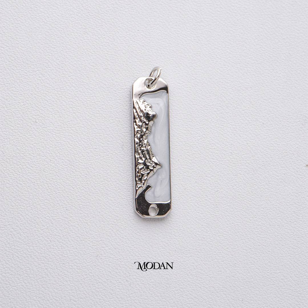 Pink White Mother of Pearl Tag Bar Mountain DIY Connector Liontin Konektor Gunung Hypoallergenic Gold Filled