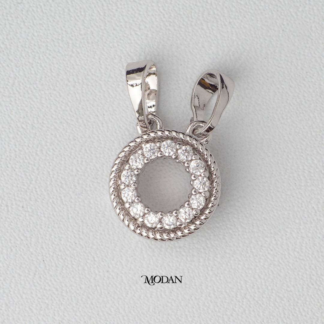 Round Circle Pendant DIY Pendant Liontin Bulat Berlian Pasir Hypoallergenic Gold Filled