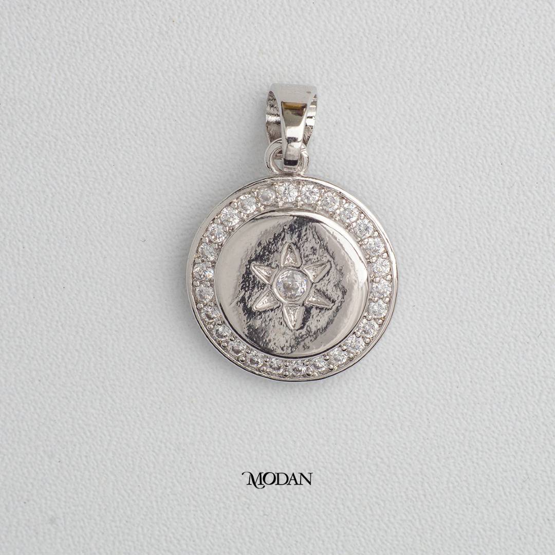 Minimalist Round Circle Star Pendant DIY Pendant Liontin Bintang Koin Bulat Hypoallergenic Gold Filled