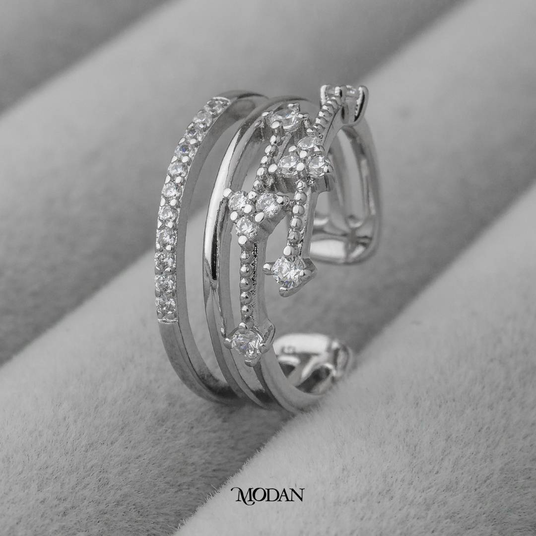 Minimalist Multi Layer Stacked Ring Cincin Minimalis Adjustable Hypoallergenic Gold Plated