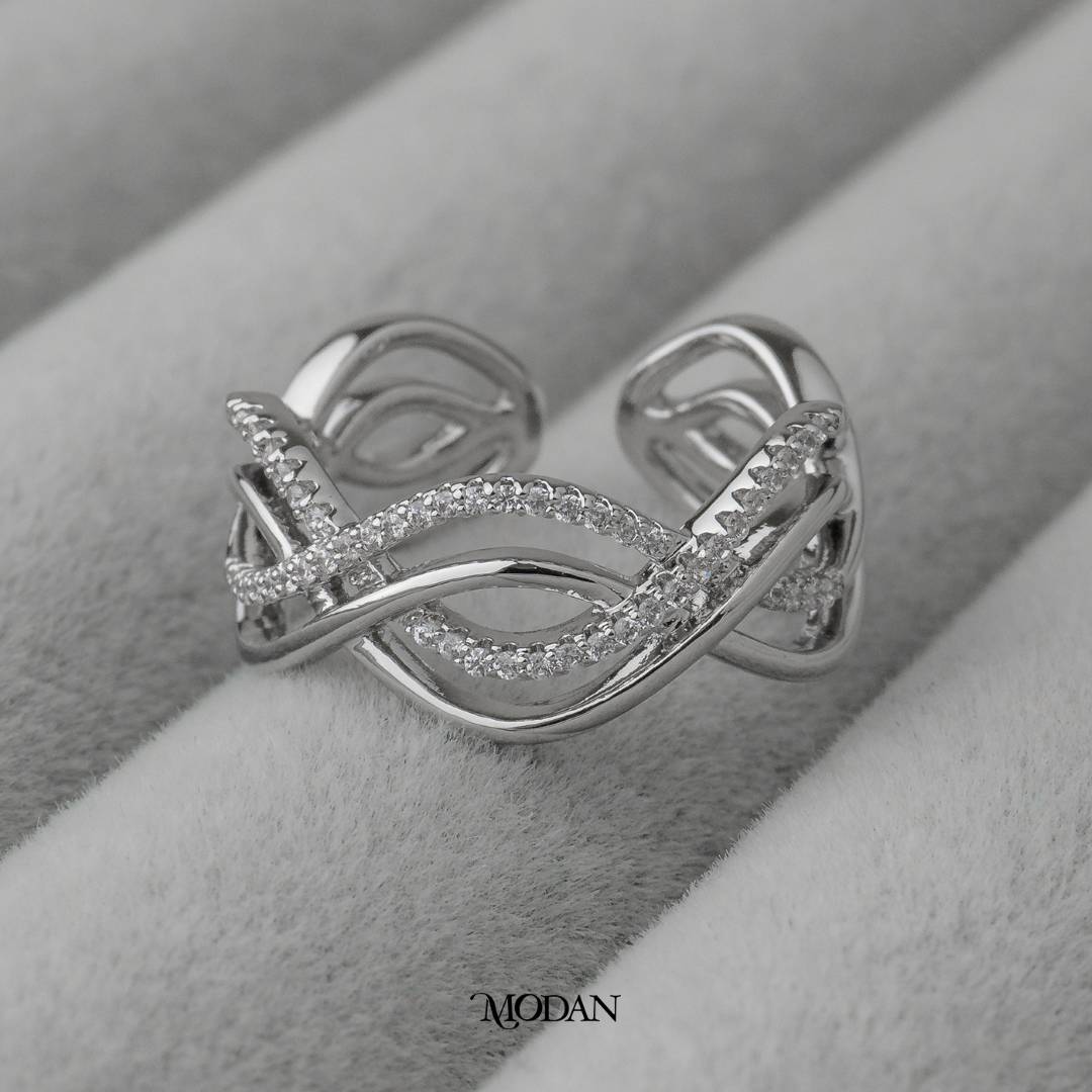 Eternal Infinity Twist Ring Adjustable Cincin Angka Delapan Hypoallergenic Gold Plated