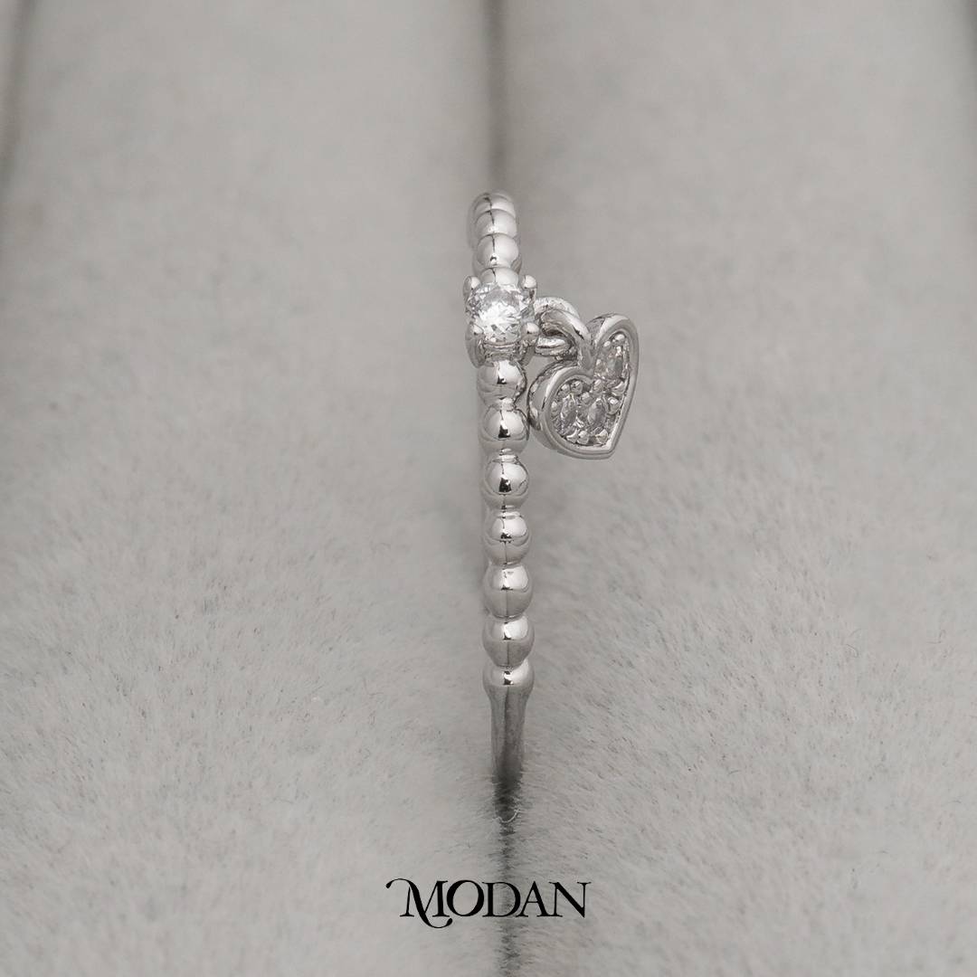 Love Heart Charm Ring Cincin Bandul Hati Hypoallergenic Gold Plated