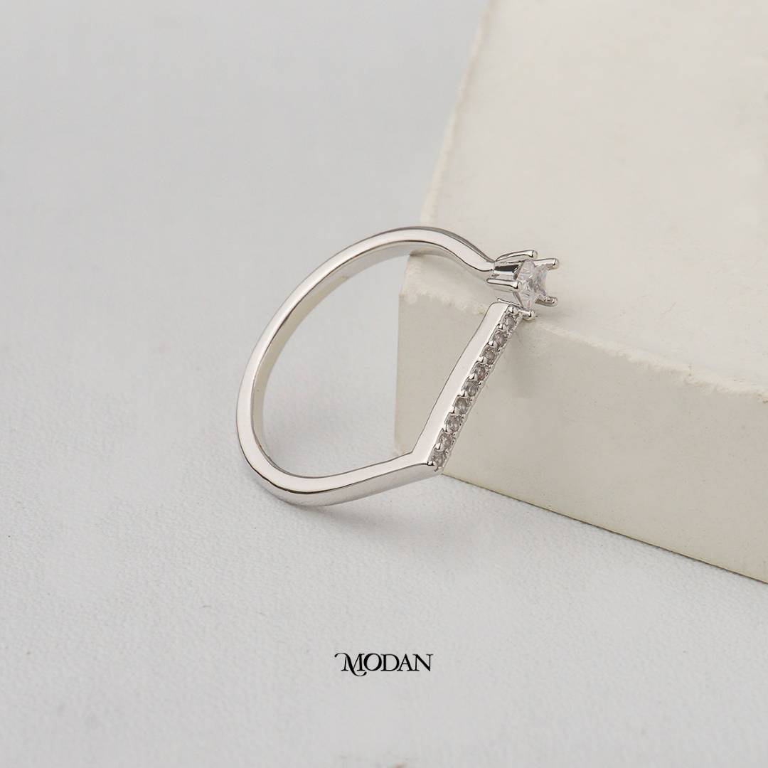 Unique Star Cut Solitaire Adjustable Ring Cincin Bintang Unik Hypoallergenic Gold Plated