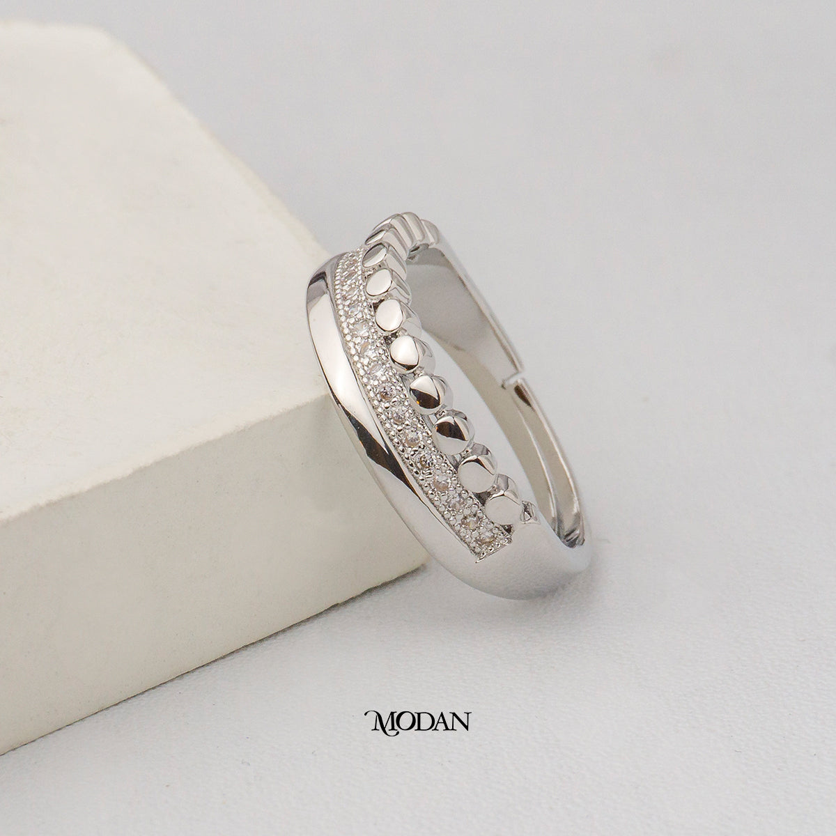 Triple Layer Illusion Band Adjustable Ring Cincin Ilusi 3 Layer Hypoallergenic Gold Plated