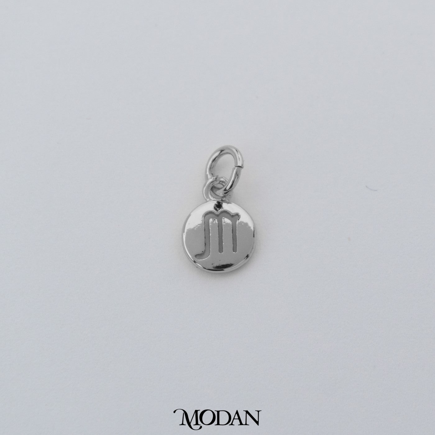 Mini Round Zodiac Sign Charm DIY Charm Liontin Kalung Logo Zodiak Bulat Polos Hypoallergenic Gold Filled