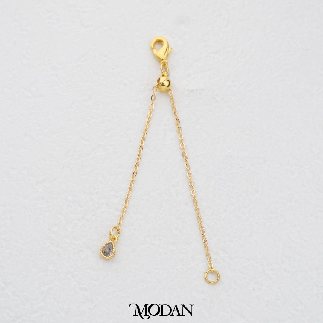 Adjustable Extender Instant Daily Wear Rantai Tambahan Serut Untuk Kalung Gelang Hypoallergenic Gold Filled