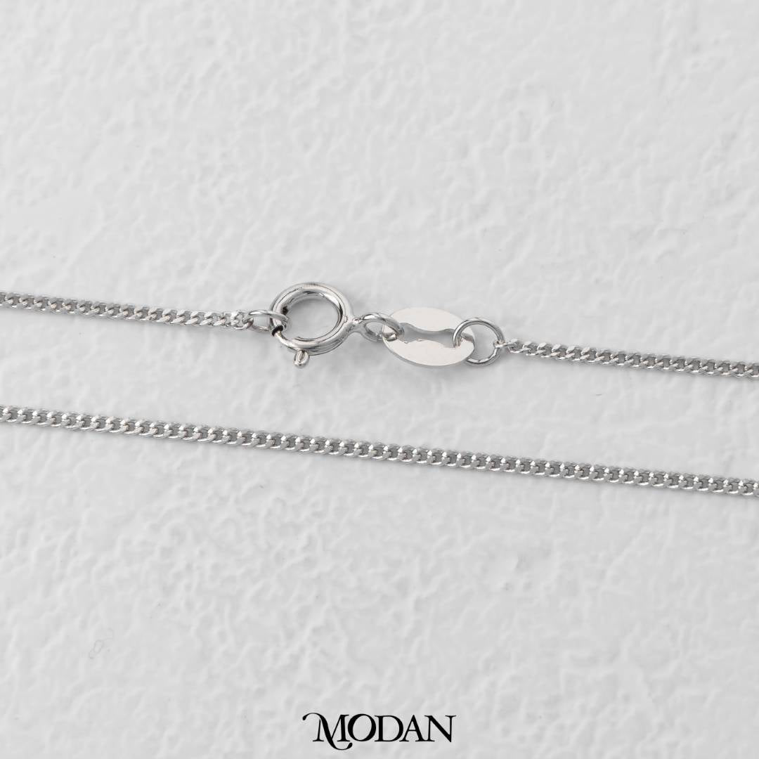 Dainty Silver Curb Chain DIY Chain Rantai Kalung Silver Polos Hypoallergenic S925