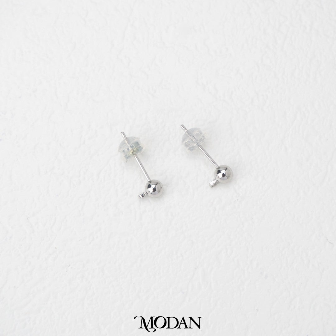Plain Round Stud Half Earrings DIY Anting Setengah Jadi Paku Anting Tusuk Gold Filled
