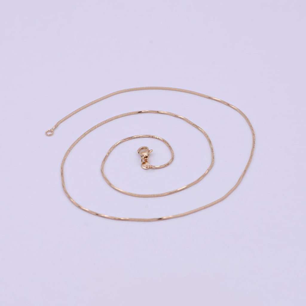 Rose Gold Snake Necklace Chain Rantai Kalung Hypoallergenic Gold Plated