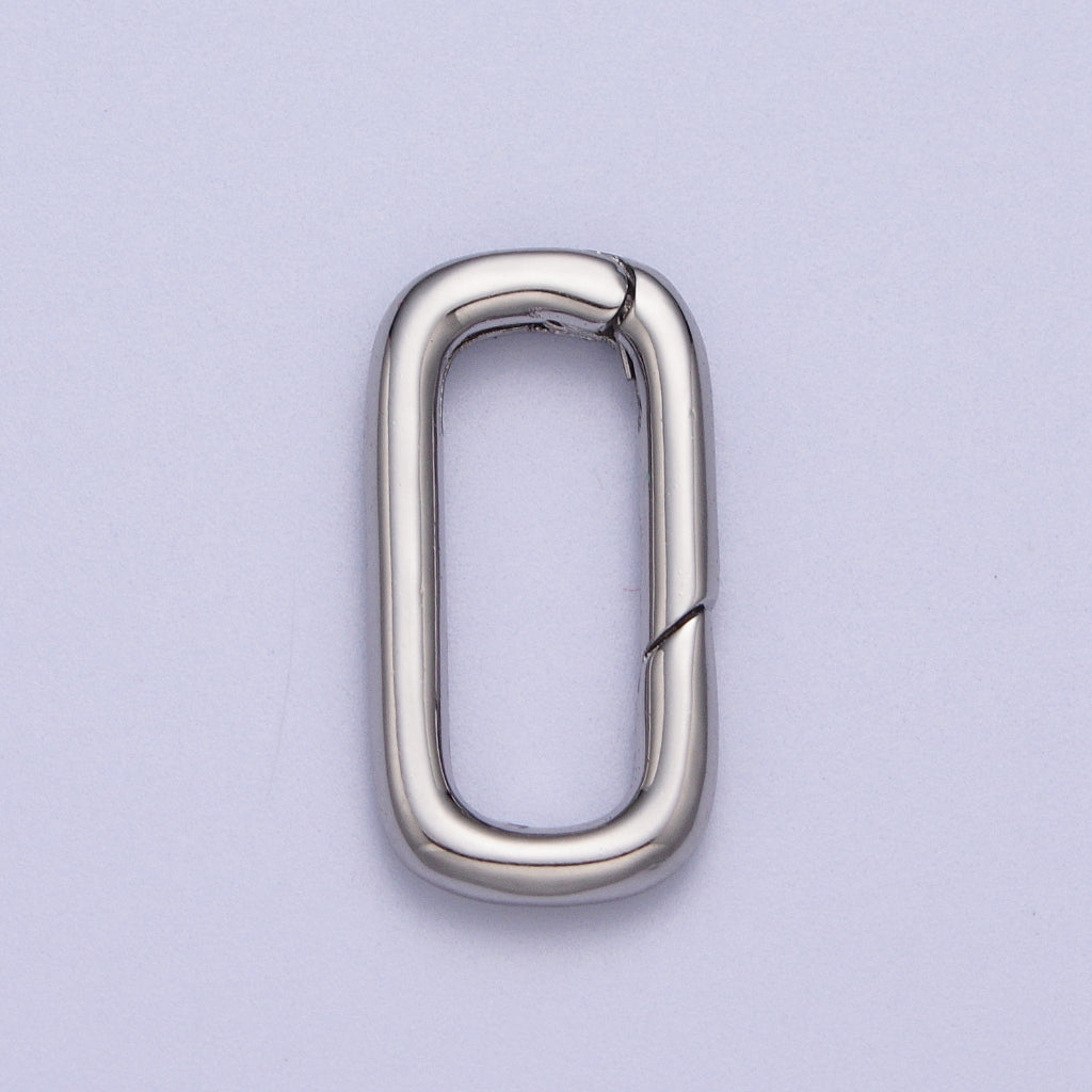 Rectangular Push Clasp DIY Necklace Closure Pengait Hypoallergenic Gold Plated