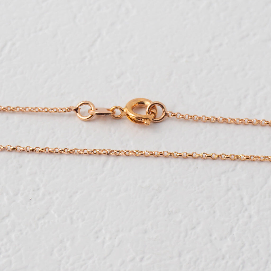 Rosegold Rolo Chain Necklace Daily Wear Rantai Kalung Hypoallergenic Gold Filled
