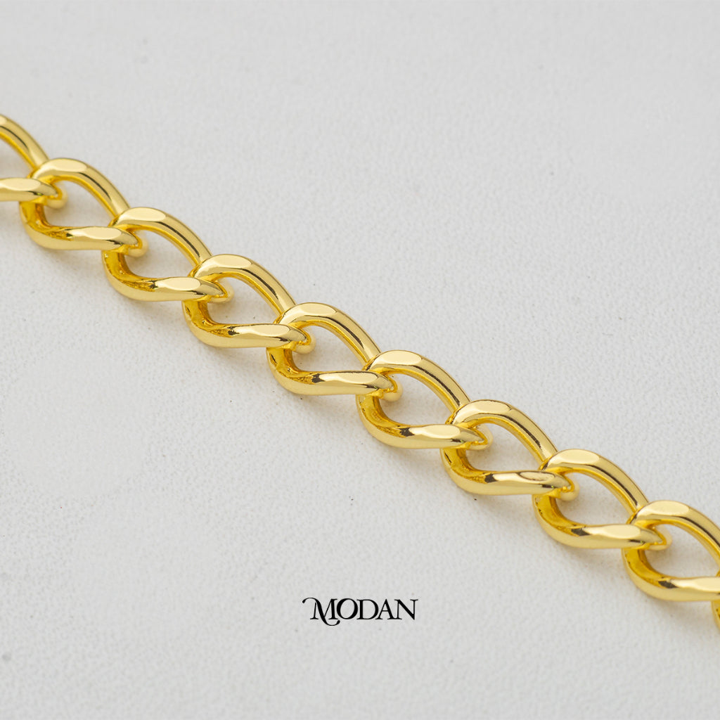 Plain Rounded Flat Curb Unfinished DIY Chain Rantai Kalung Gelang Meteran Hypoallergenic Gold Filled